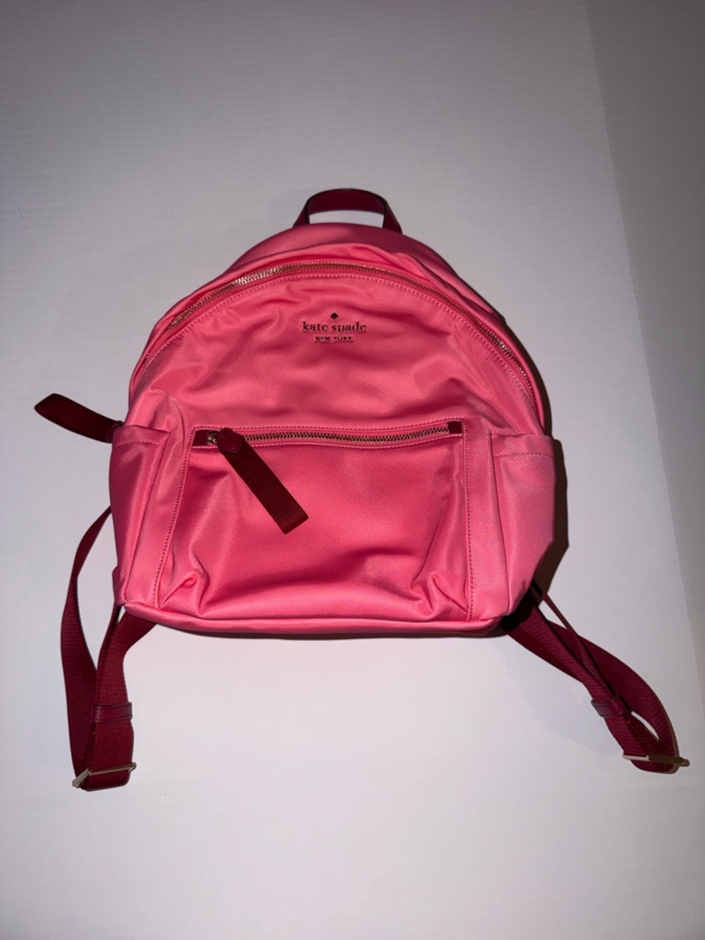 kate spade Pink Mini Nylon Backpack with Front Pocket